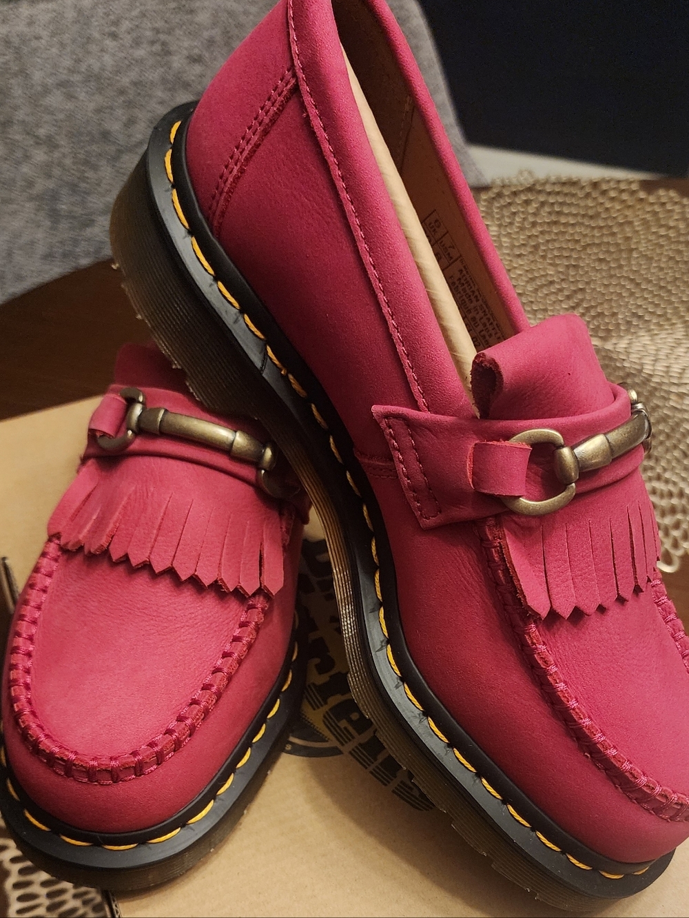 Dr Martens Adrian Snaffle Loafer Fuchsia Pink